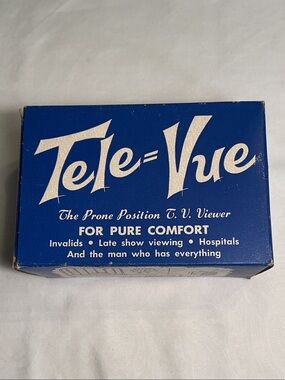 Antique Rare Blue Prone Position TV Viewer Tele-Vue in original box